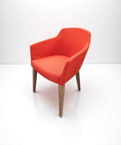 Chaise rembourrée en tissu salle attente café
