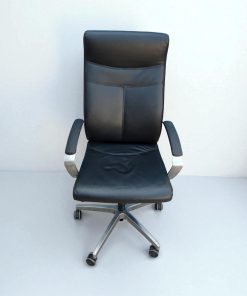 Fauteuil direction cuir noir appui tête promo